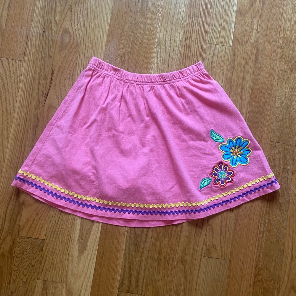 Hanna Andersson Pink Flowers Skirt Skort